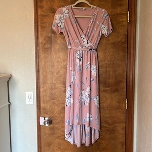 Pinkblush high low maternity/nursing dress
